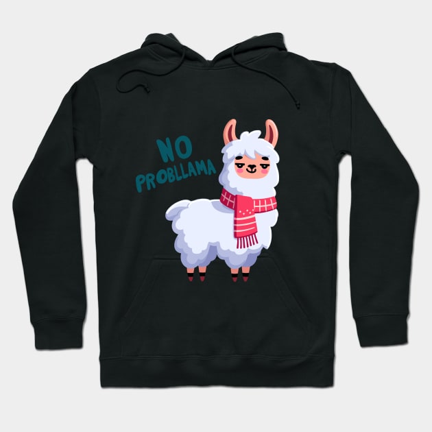 No Probllama: Sassy Llama Hoodie by SimplyIdeas